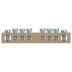 Шина ЭРА NO-122-30 PEN земля-ноль 8х12мм 8/1 латунная крепеж по центру