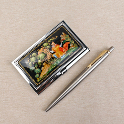 Набор подарочный "Иван-царевич и Жар-птица" с ручной росписью в футляре