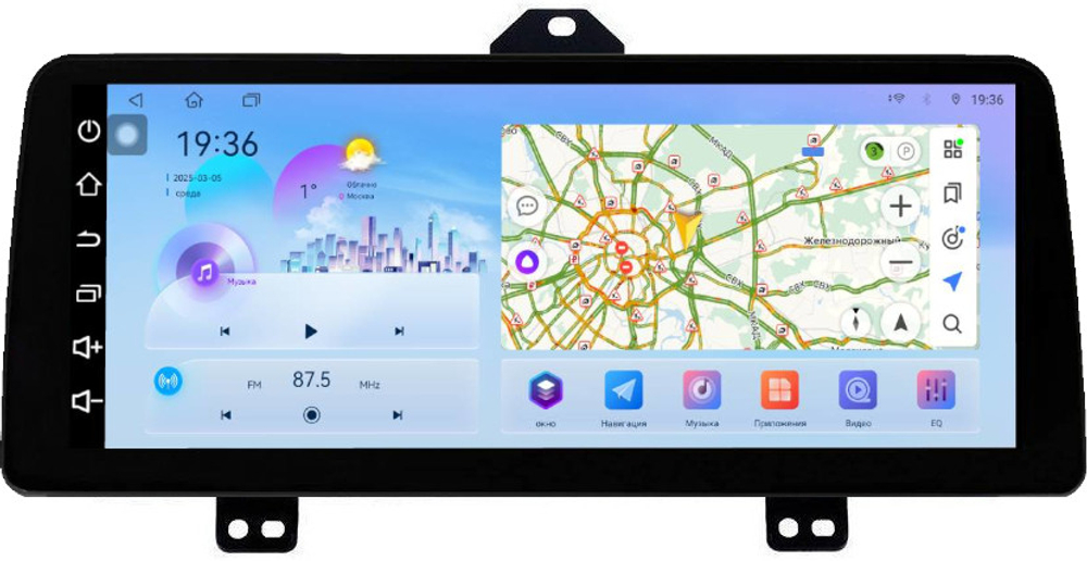 Магнитола для Honda Elysion 2004-2013 - FarCar монитор 12.3" 2K QLED на Android 14, TS10, CarPlay, 4G SIM-слот