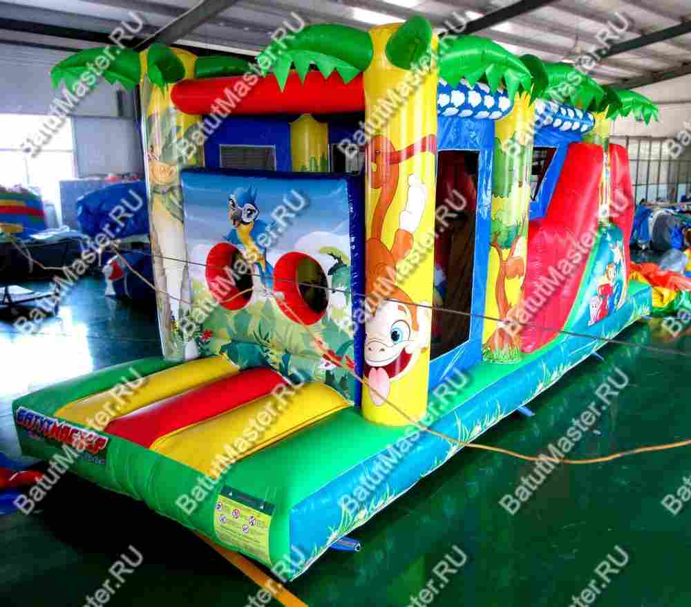 Надувной батут "Джунгли" 8*3*3 м
