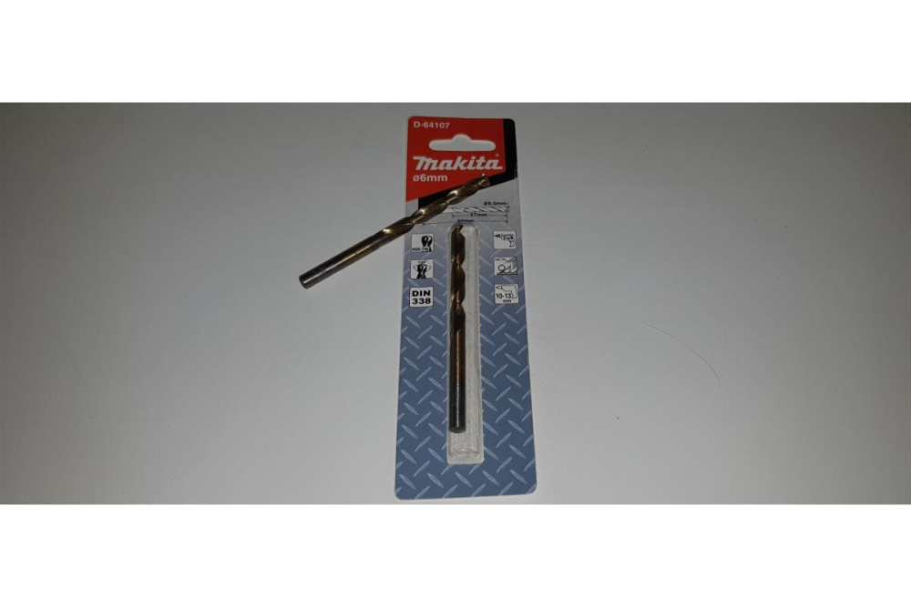 Сверло по металлу HSS-TiN Economy 6х57x93, 1 шт. Makita D-64107