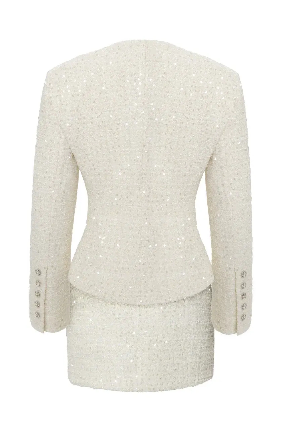 “Sparkling tweed” Жакет из твида с длинным рукавом