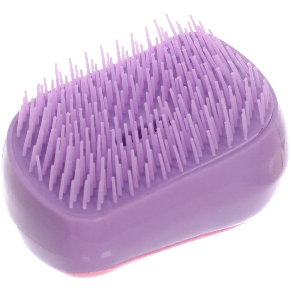 Расческа массажная компактная «Harizma», цвет розовый/сиреневый, в пластиковой коробке, 8*6см