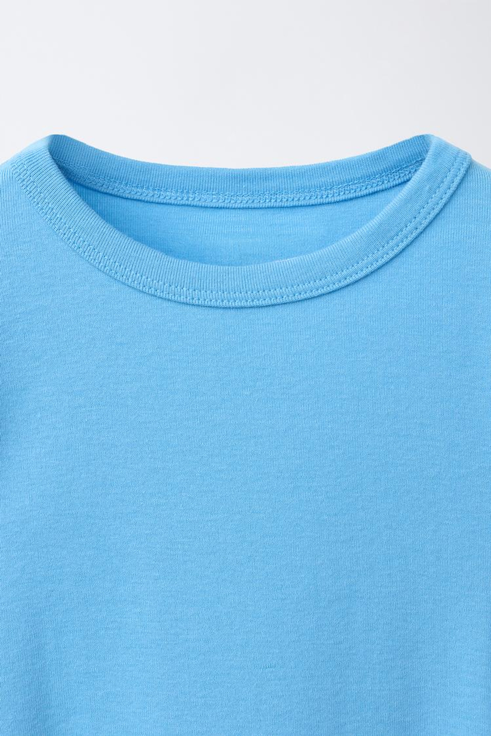 ZARA ФУТБОЛКА ИЗ МОДАЛА С ВЫРЕЗАМИ И БАНТАМИ, СИНИЙ