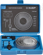 ЗУБР 6 шт, 51-102 мм, Набор коронок по дереву (2955-H08)