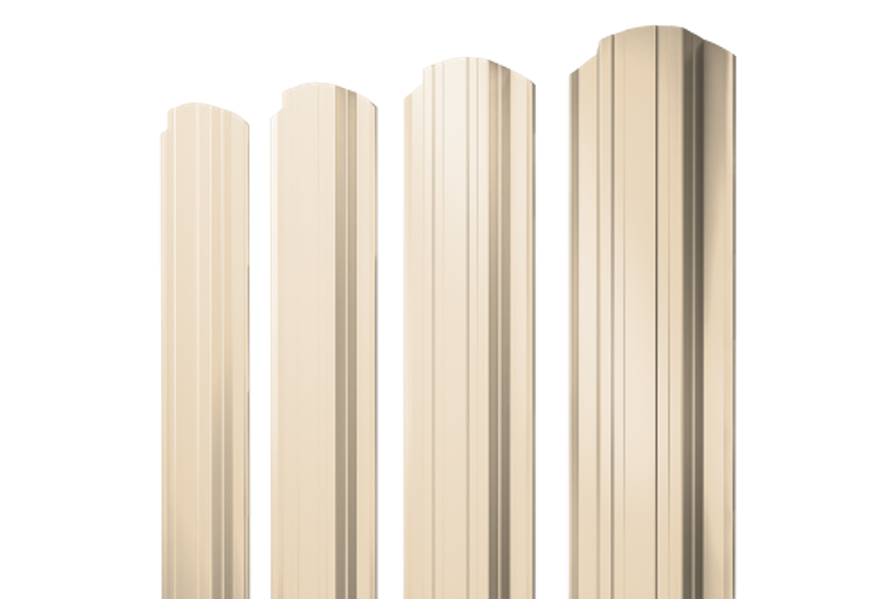 Штакетник Прямоугольный фигурный 0,45 Drap TX RAL 1015 светлая слоновая кость