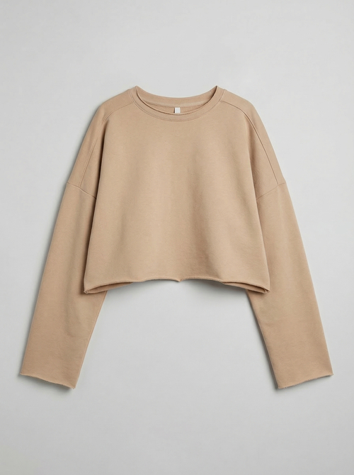 Объемный укороченный свитшот