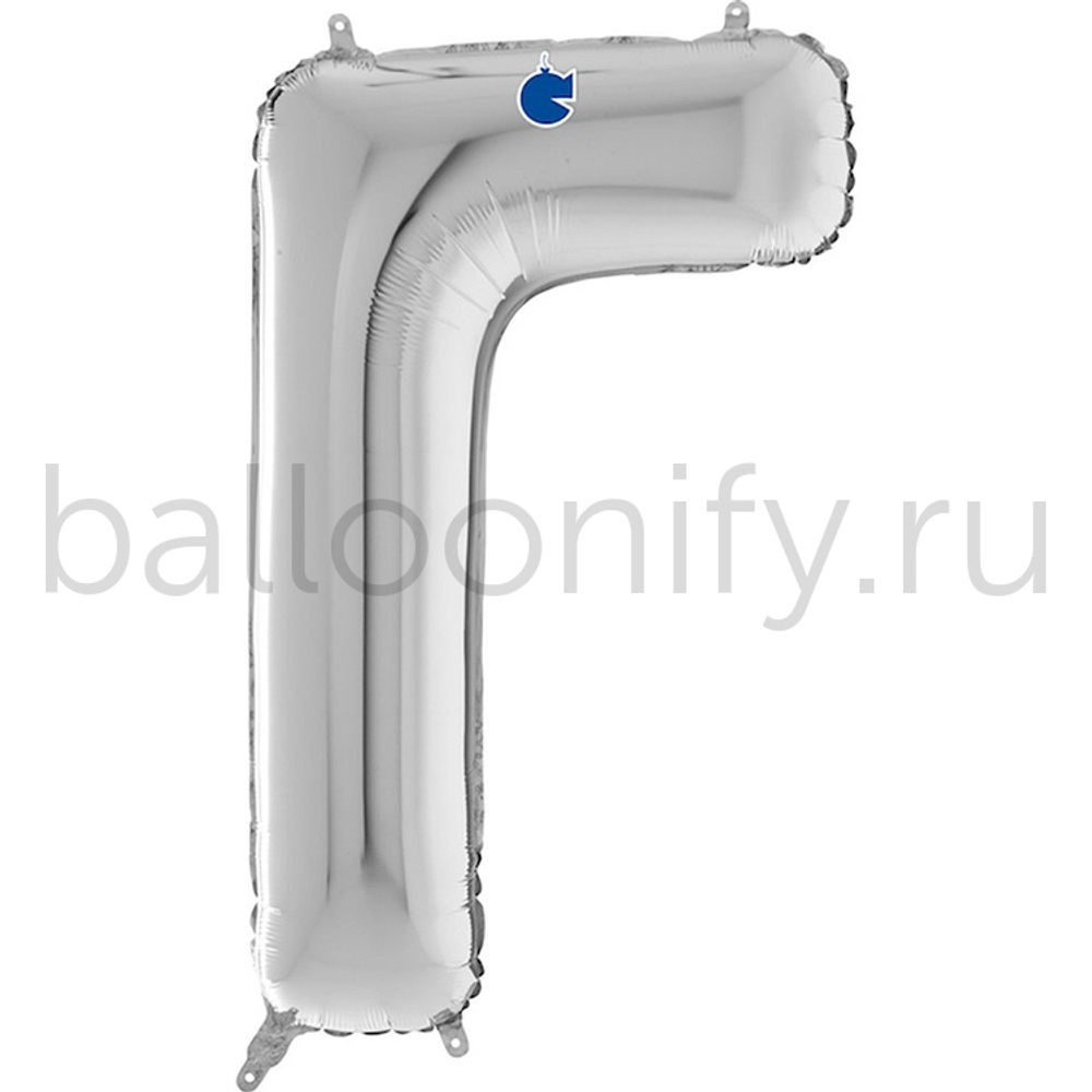 Фольгированная фигура, Буква Г 66 см Silver