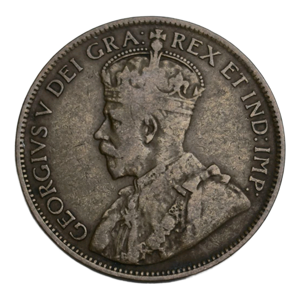 Монета 1 цент (cent) 1917 год Канада