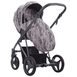 Детская коляска Bebetto Flavio 2 в 1 104 серый с узором серая рама