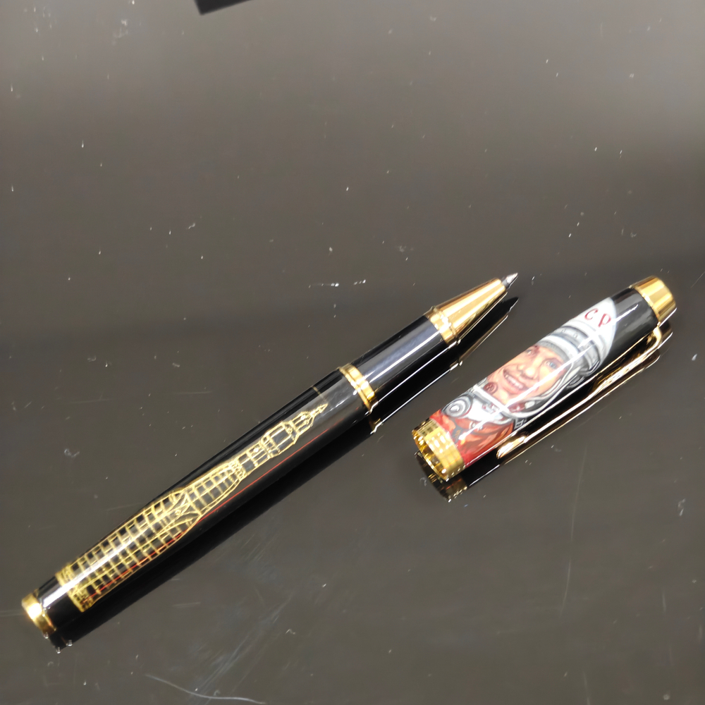 Ручка Parker с ручной росписью Палех "Юрий Гагарин" в футляре