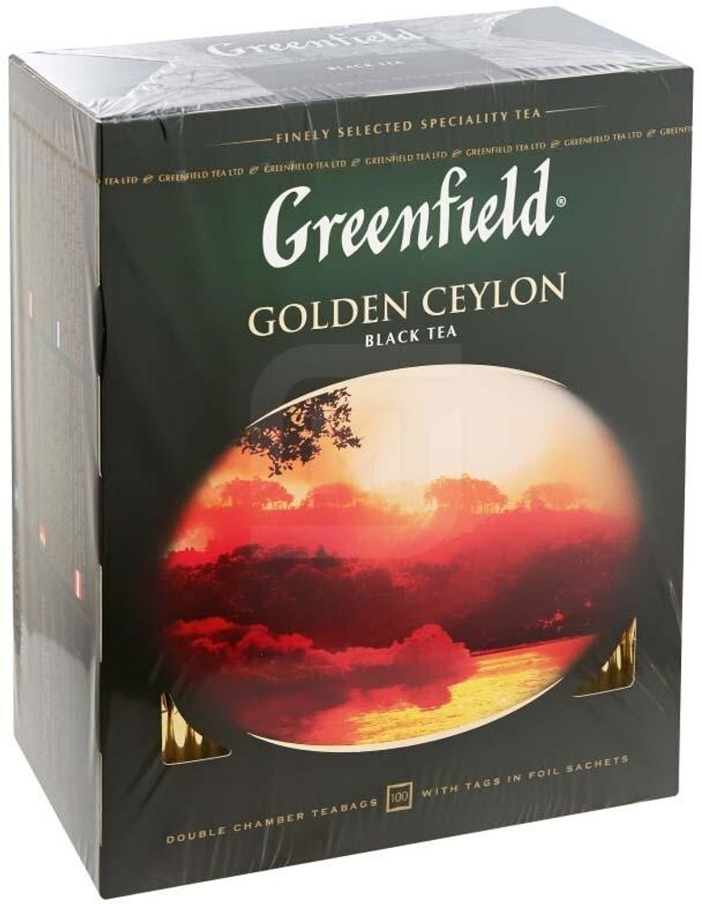 Чай черный Golden Ceylon, Greenfield, 100 пак.