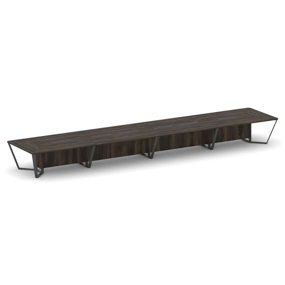 Steel Meet Стол переговорный прямоугольный KD-PR.B.SP-24 Дуб Мали/Металл Антрацит 8000*1600*750