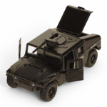 Модель ин. мет. "Военный внедорожник" 12см. двери, багажн, черн, коробка HAMVE-12-BK (Технопарк)
