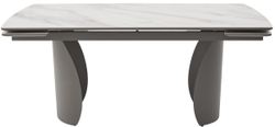 Стол ОЛЬХОН 180 БЕЛЫЙ МРАМОР АКТИВНЫЙ , керамика / Латте каркас, М-City