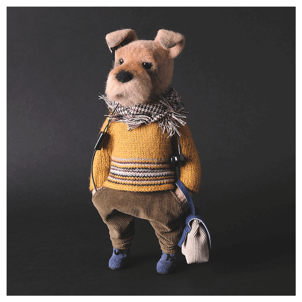 Валяная игрушка «Песик Матвей»