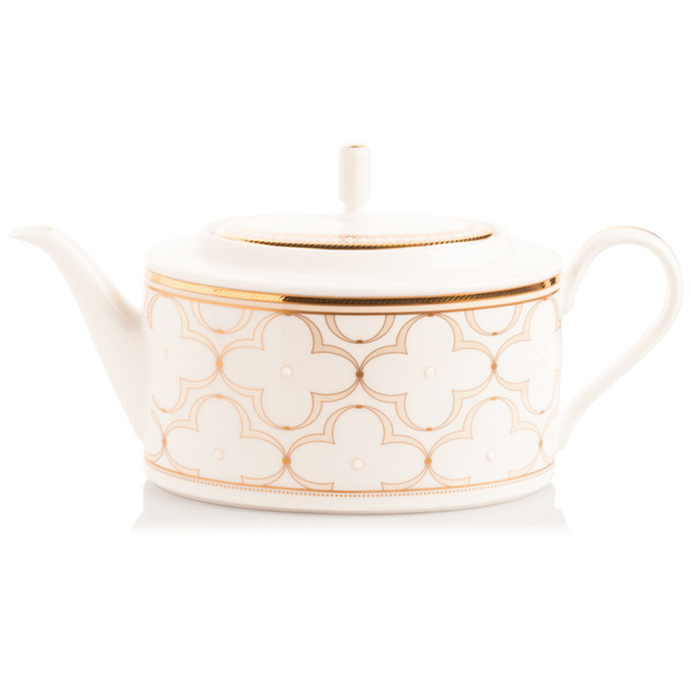 Чайник 1.3л Noritake Трефолио с золотым кантом
