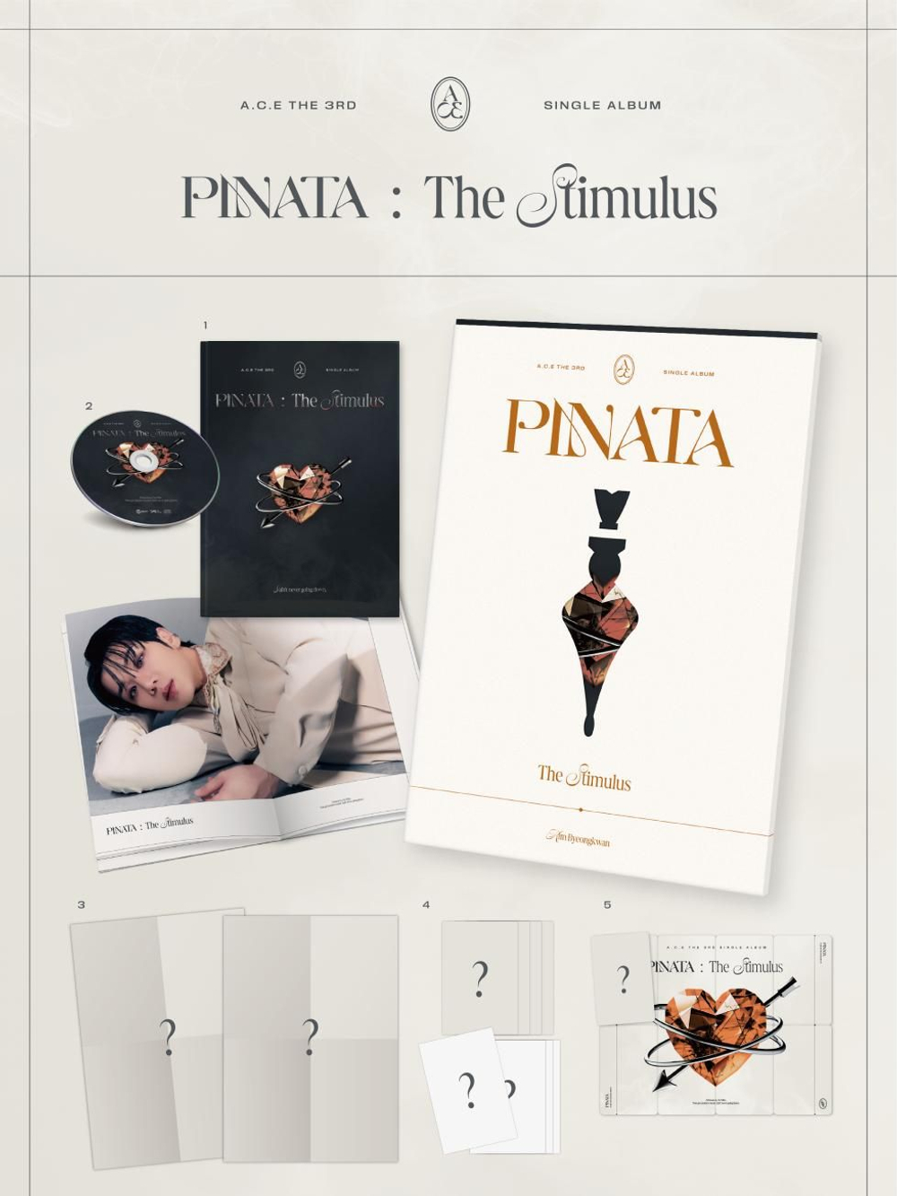 Альбом A.C.E - PINATA 3rd Single Album 5 Version SET