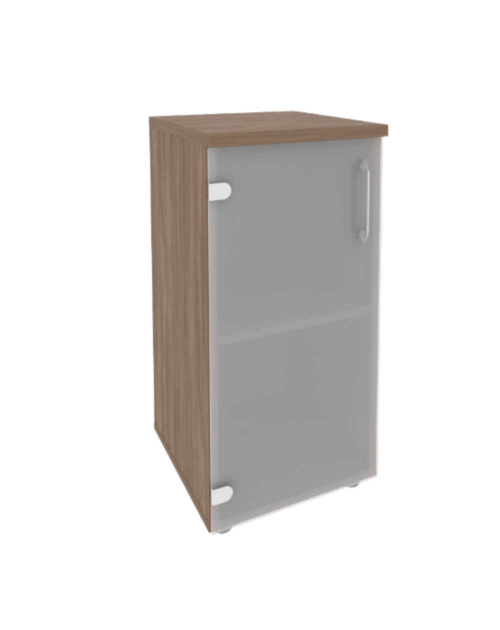 Шкаф низкий узкий со стеклом Onix