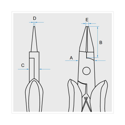 KING TONY (63B7-05) Плоскогубцы с прямоугольным сечением губок 128 мм