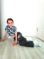 1048 Футболка-топ для девочки рибана набивка (72-140)