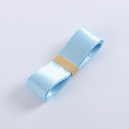 Лента атлас "Премиум" 2,5см*25Y НЕБЕСНЫЙ