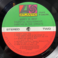 Винтажная виниловая пластинка LP Boney M Best Rasputin, Voodoonight, Dancing In The Streets (Japan 1979) (No Obi) P-10619A