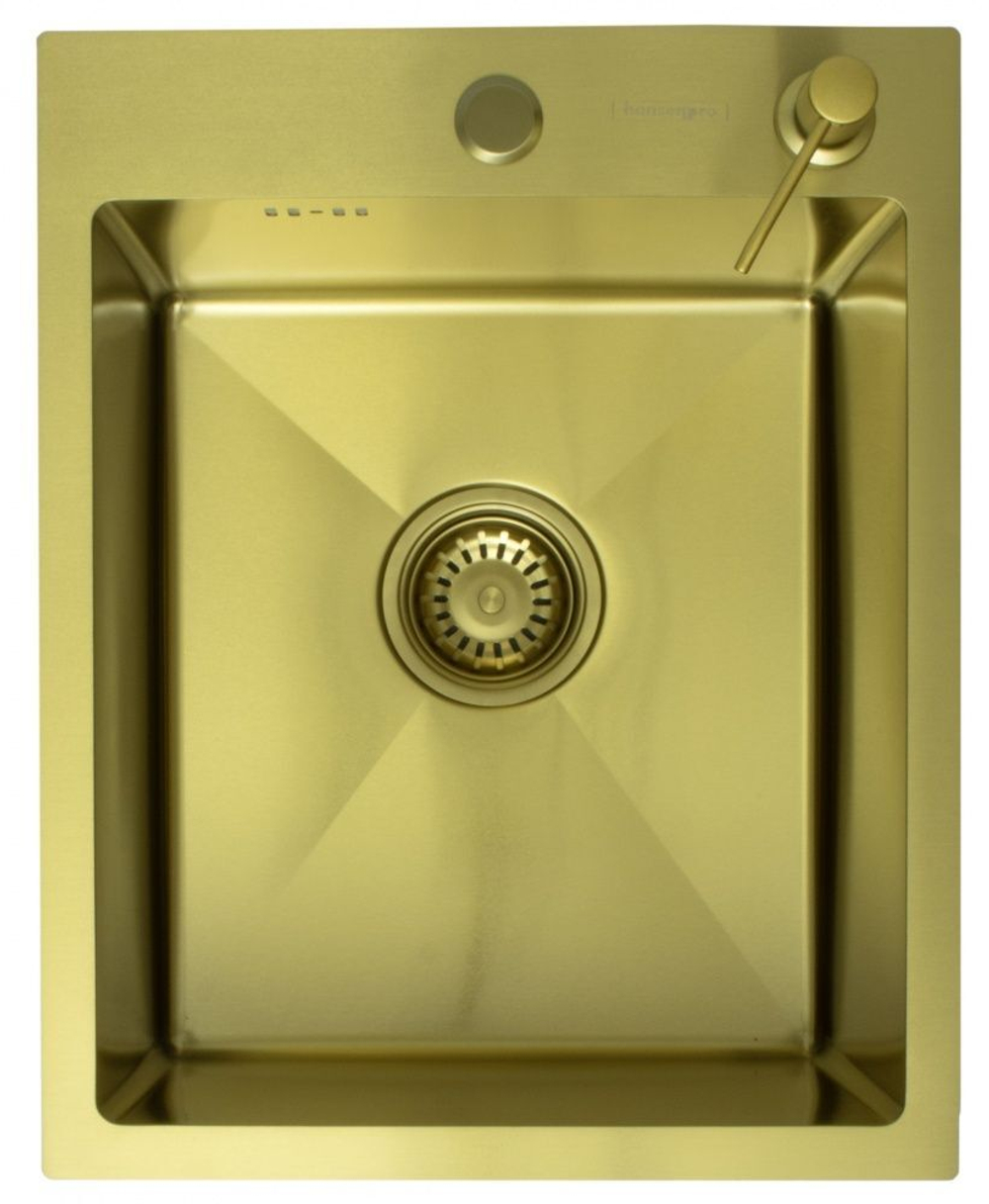 Мойка НЕРЖ  58х48  (МАТ. ЗОЛОТО) с дозатором HANSEN  (1шт)