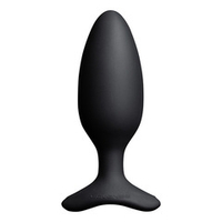 Черная анальная вибропробка 4,5см с управлением через приложение Lovense Hush 2 Anal Vibrating Butt Plug Size M Black