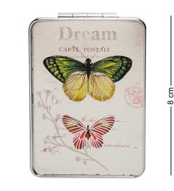 WW-127/3 Зеркало метал прямоугольное «Бабочки»