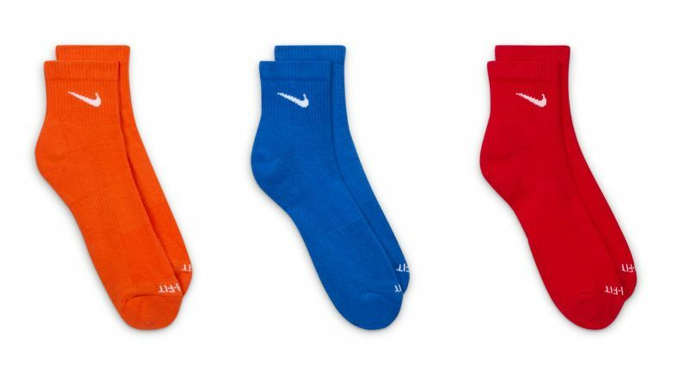 Теннисные носки Nike Everyday Plus Cushioned Training Ankle Socks 3P - разноцветный