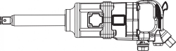 AIWS125 Гайковерт пневматический  1"DR 4200 об/мин,  2180 Nm и головки торцевые ударные 1"DR 32, 33 мм