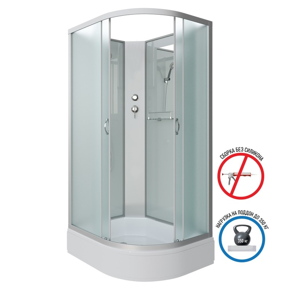 Душевая кабина Niagara Classic NG-33394-14LBK (130х90х200) средний поддон(26см),стекло матовое,4 места