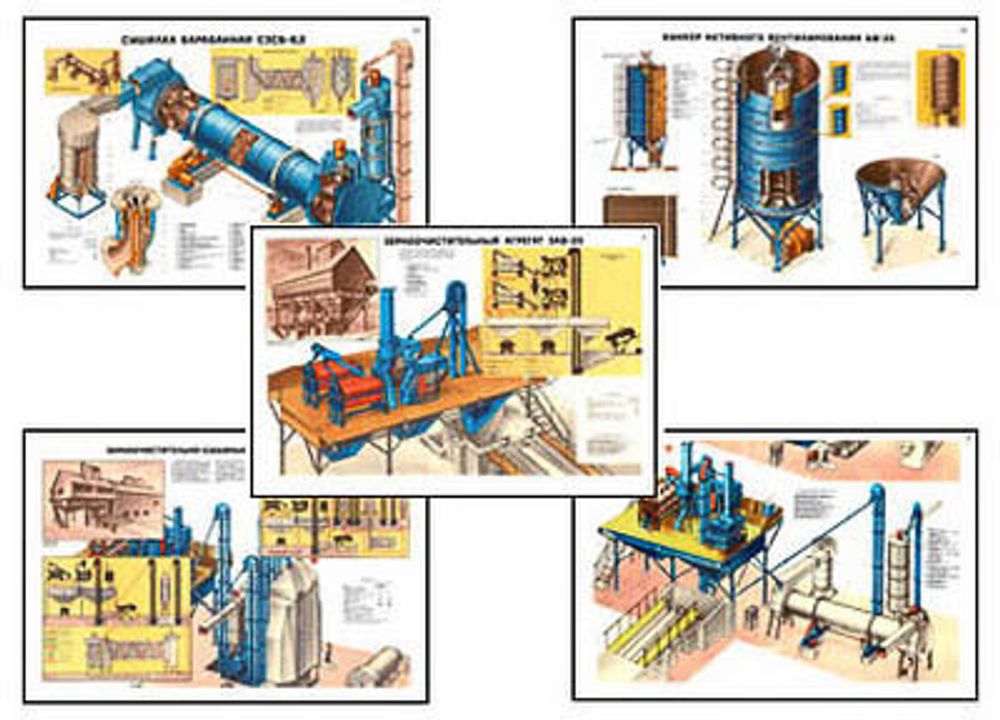 Плакаты ПРОФТЕХ &quot;Оборуд., агрег., компл. для обраб. семен. и прод. зерна&quot; (32 пл, винил, 70х100)
