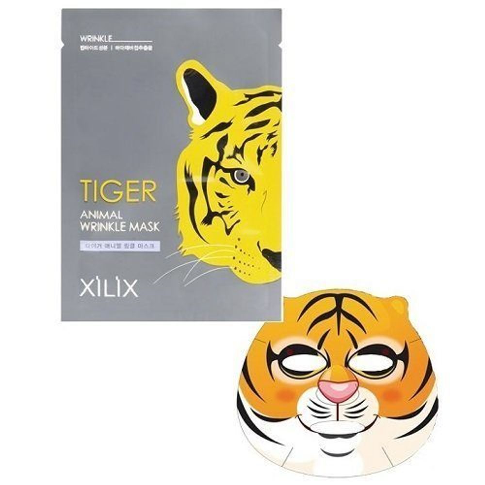 Маска коллагеновая против морщин DERMAL Xilix Tiger Animal Wrinkle Mask