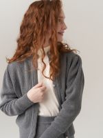 Кардиган для девочки AT1058 серый