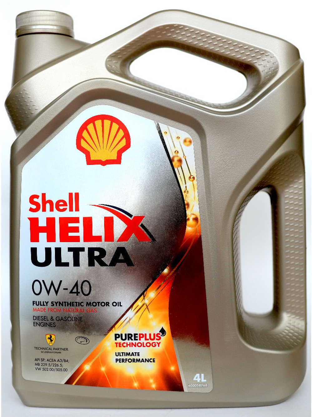 Масло моторное Shell Ultra 0W40  "Helix Ultra 0W-40" синтетика 4л
