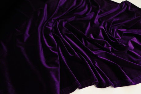Бархат стрейч фиолетовый
