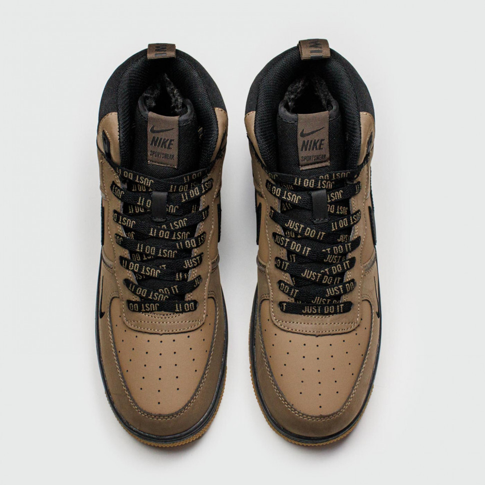 кроссовки Nike Air Force 1 Mid Brown / Black Gum Ftwr. Winter