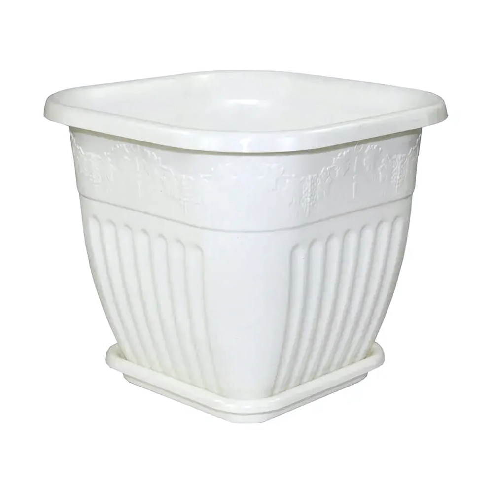 Горшок-Кашпо Лозанна 5л. квадр.с под (белый)