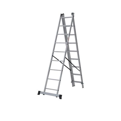 Лестница трехсекционная 9 ступеней алюминиевая