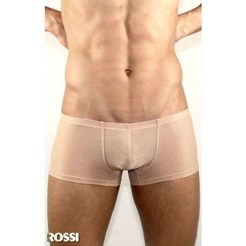 Мужские трусы боксеры бежевые в узорчатую сетку в виде роз Romeo Rossi Beige Rose Boxer RR00211