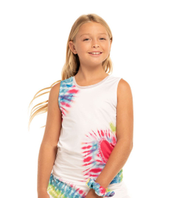 Футболка для девочки Lucky in Love Novelty Summer Fun Tie Back Tank - Multikolor