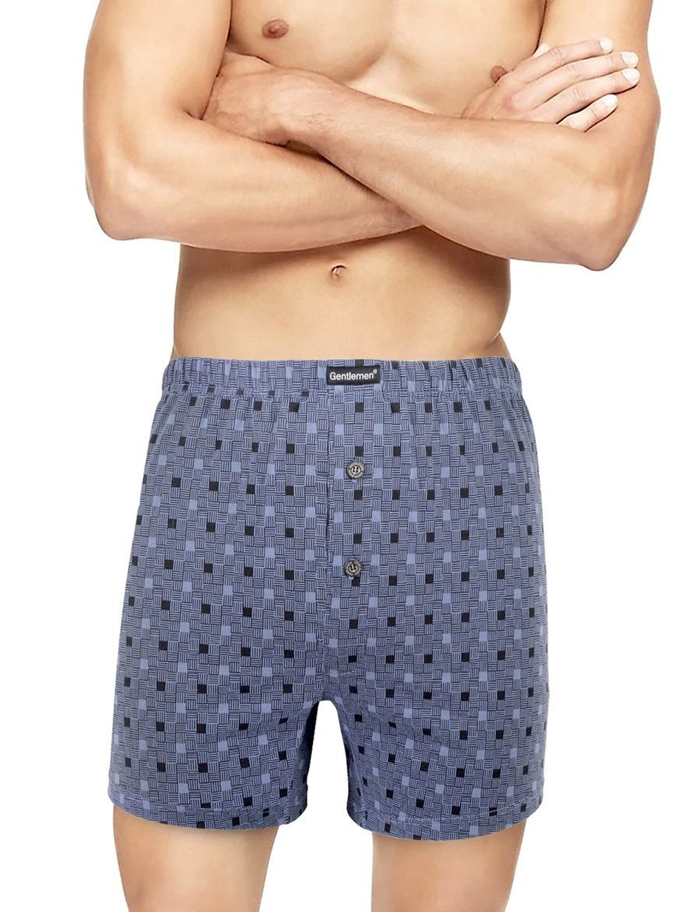 Классические мужские трусы свободного кроя (Размер: XXL) (Цвет: синий)