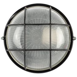 Светильник ЭРА НБП 03-60-002 Акватермо алюминий/стекло решетка IP54 E27 max 60Вт D176 круг черный | Светильники ЖКХ РБ