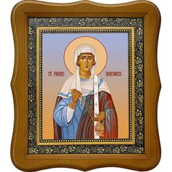 Фива Кенхрейская (Коринфская), диакониса. Икона на холсте. В киоте 15 х 18 см.