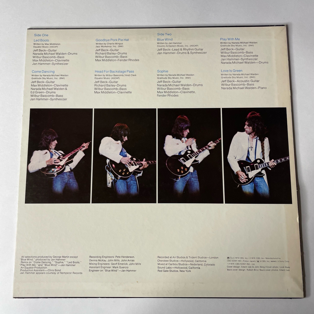 Винтажная виниловая пластинка Jeff Beck Wired (Japan 1976) (No Obi) Goodbye Pork Pie Hat