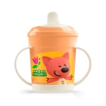 ПОИЛЬНИК С РУЧКАМИ И ДЕКОРОМ МИ-МИ-МИШКИ, 320МЛ (Оранжевый)