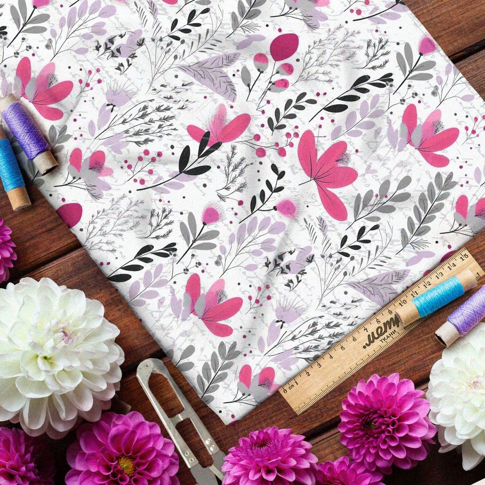 Ткань Барби цветочный фреско