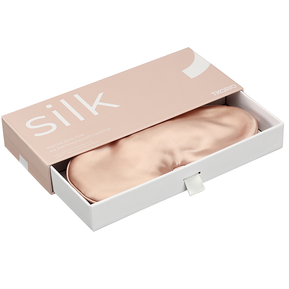 Маска для сна из натурального шелка цвета пыльной розы из коллекции essential